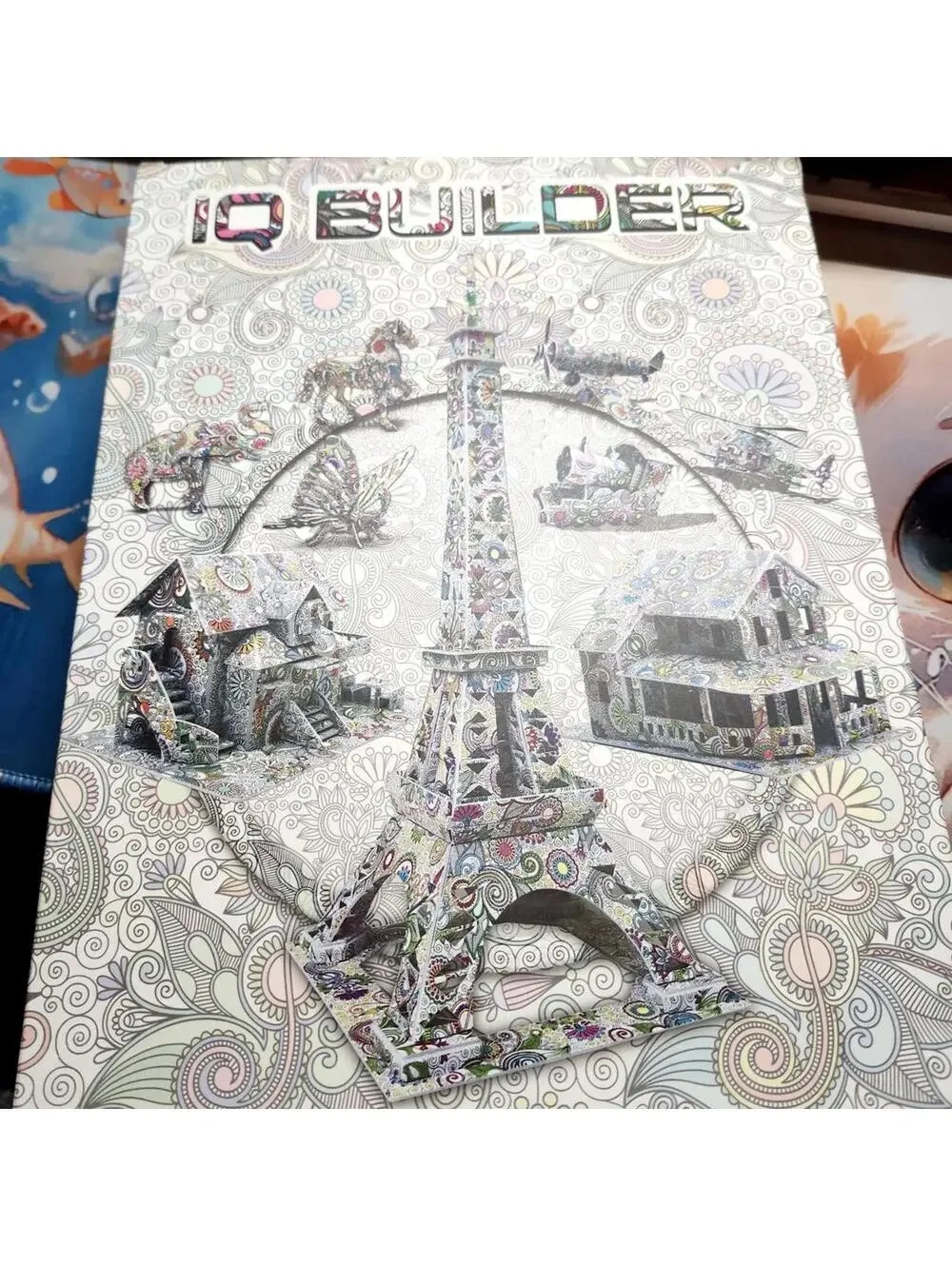 Educational Art Building Painting Coloring 3D Puzzle Project Set Eiffel Tower
